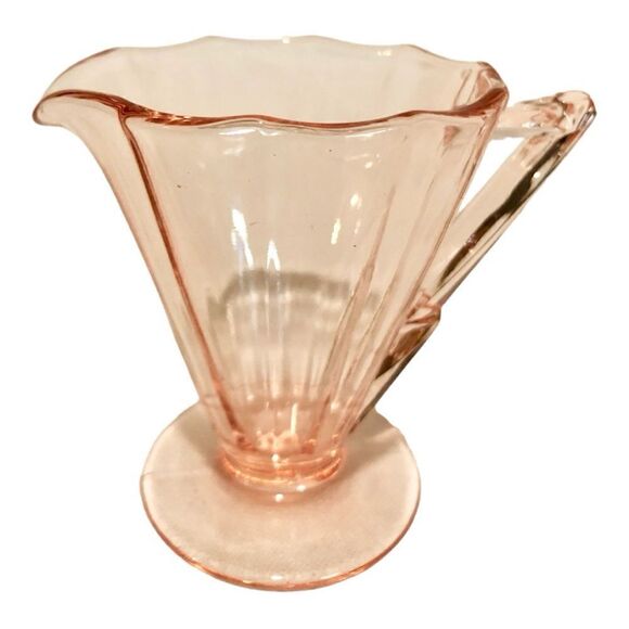 Vintage Cambridge Decagon Pink Depression Glass Sugar Creamer & Tray 1920’s - Picture 6 of 11